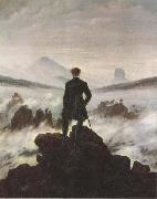 Caspar David Friedrich Wanderer Watching a Sea of Fog (mk45) oil painting reproduction